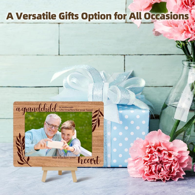OXRUN Grandparents Picture Frame, Grandchild Wooden Photo Frame with Easel, Display Photo Insert, 4x6 Picture Frame for Tabletop Display - A05 - Image 5